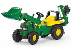 Tractor Cu Pedale Copii Rolly Toys Verde foto