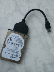 Adaptor Usb 3.0 - sata, functioneaza cu orice ssd/hdd 2.5inch (laptop) foto