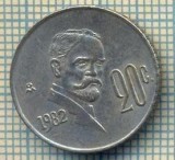 10932 MONEDA- MEXIC - 20 CENTAVOS -anul 1982 -STAREA CARE SE VEDE, America de Nord