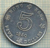 10951 MONEDA- HONG KONG - 5 DOLLARS -anul 1980 -STAREA CARE SE VEDE