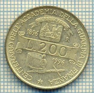 10943 MONEDA- ITALIA - 200 LIRE -anul 1996 -ACADEMIA -STAREA CARE SE VEDE foto