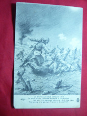 Ilustrata Primul Razboi Mondial-transee germana cucerita la Verdun ,anii&amp;#039;20 foto