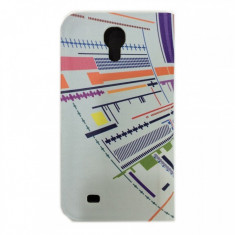Husa Flip Cover TELLUR TLL111352 Folio Abstract alba pentru Samsung Galaxy S4 foto