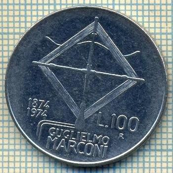 10941 MONEDA- ITALIA - 100 LIRE -anul 1974 -MARCONI -STAREA CARE SE VEDE foto