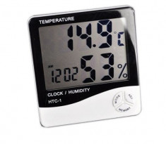 Ceas digital cu senzor de umiditate termometru si alarma foto