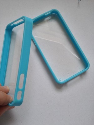 bumper iPhone 4 4s albastru deschis nou foto