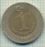 11005 MONEDA- TURCIA - 1 YENI TURK LIRASI -anul 2007 -STAREA CARE SE VEDE, Europa