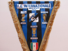 Fanion fotbal (dimensiuni mari 34x24 cm) - INTERNAZIONALE MILANO (Italia) foto