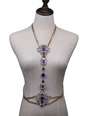 AC1281-74 Accesoriu tip bodychain decorat cu cristale colorate foto