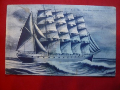 Ilustrata Corabie- Velier Cinq Mats , inc.sec.XX foto