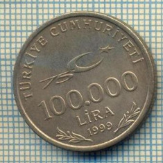 11009 MONEDA- TURCIA - 100.000 LIRA -anul 1999 -STAREA CARE SE VEDE