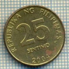 11034 MONEDA-FILIPINE(PHILIPPINES) - 25 SENTIMOS -anul 2004 -STAREA CARE SE VEDE