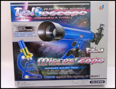 Set telescop si microscop de jucarie pentru copii foto
