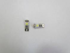 Bec led CanBus 3 SMD T10 lumina alba 12V (pret/set) foto