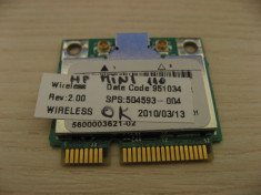 Placa de retea wireless HP Mini 110, Broadcom BCM94312HMG, 504593-004 foto