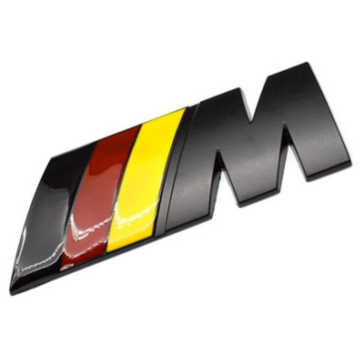 Stiker 4,5 cm L auto metal pentru BMW M power sport adeziv profesional inclus foto