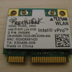 Placa wireless Dell Precision M2400, Intel WiFi Link 5100, 512AN_HMW, 0H006K