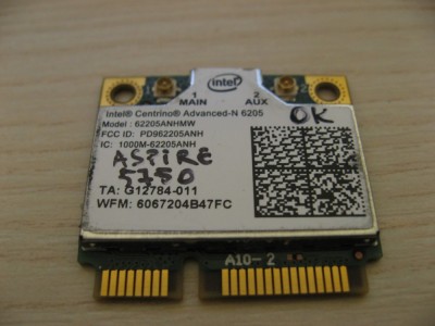 Placa retea wireless Acer Aspire 5750 Intel Centrino Advanced-N 6205 62205ANHMW foto