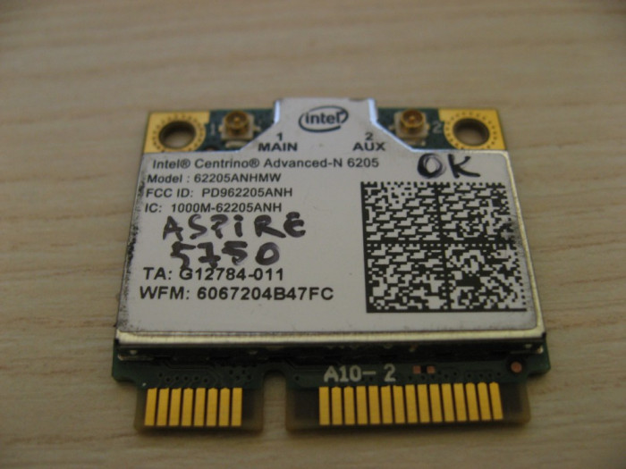 Placa retea wireless Acer Aspire 5750 Intel Centrino Advanced-N 6205 62205ANHMW