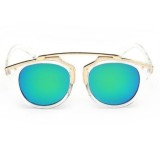 Ochelari Soare Unisex Aviator - Protectie UV 100% , UV400 - Incolor + Verde