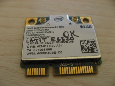 Placa wireless Dell Latitude E6320, Centrino Advanced-N 6205, 62205ANHMW, 0X9JDY foto