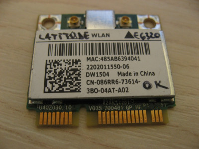 Placa wireless Dell Latitude E6320, DW1504, 086RR6, Broadcom BCM94313HMG2L foto