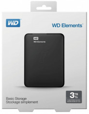 Hard disk extern Western Digital Elements Portable 3TB 2.5 inch USB 3.0 Black foto