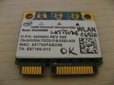 Placa wireless Dell Latitude E6520, Centrino Ultimate-N 6300, 633ANHMW, 04W00N foto