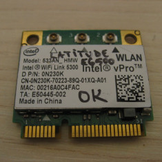 Placa wireless Dell Latitude E6500, Intel WiFi Link 5300, 533AN_HMW, 0N230K