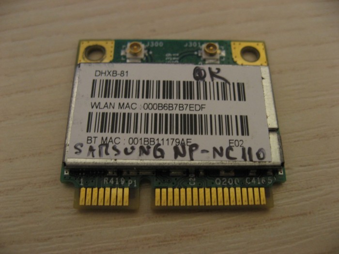 Placa de retea wireless Samsung NP-NC110, Broadcom BCM94313HMGB, DHXB-81