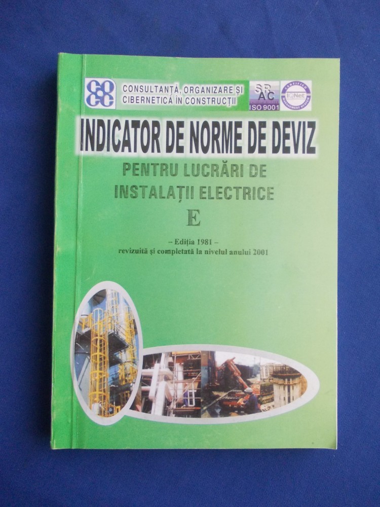 INDICATOR DE NORME DE DEVIZ PENTRU LUCRARI DE INSTALATII ELECTRICE ( E ...