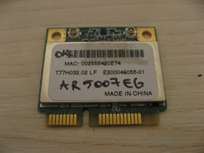 Placa de retea wireless Acer Aspire One ZA3, 751H, Atheros AR5BHB63, T77H032.02