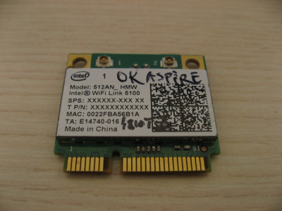 Placa de retea wireless Acer Aspire 4810TZ, Intel WiFi 5100 512AN_HMW E14740-016 foto