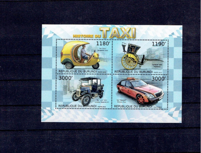 Burundi - 2893/6+bl.303 - historia de Taxi