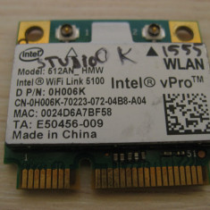 Placa de retea wireless Dell Studio 1555, Intel WiFi Link 5100, 512AN_HMW 0H006K