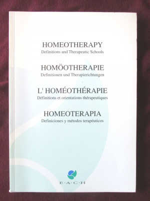 &amp;quot;HOMEOTHERAPY. Definitions and Therapeutic Schools&amp;quot;, Homeoterapie. Carte noua foto