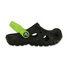 Saboti pentru copii Crocs Swiftwater Clog K Black/Volt Green (CRC202607-09W) foto