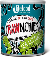 Chips Crawnchies cu sea lettuce (alge) raw bio 30g foto