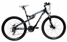 Bicicleta DHS Terrana 2745 (2016) Culoare Negru/Alb/Albastru 490mm foto