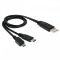 Cablu incarcare MicroUSB - USB Type-C 2in1
