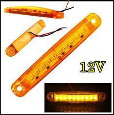 Lampa laterala RULOTA REMORCA TIR cu 10 LED SMD 12V GALBEN AL-TCT-4632 foto