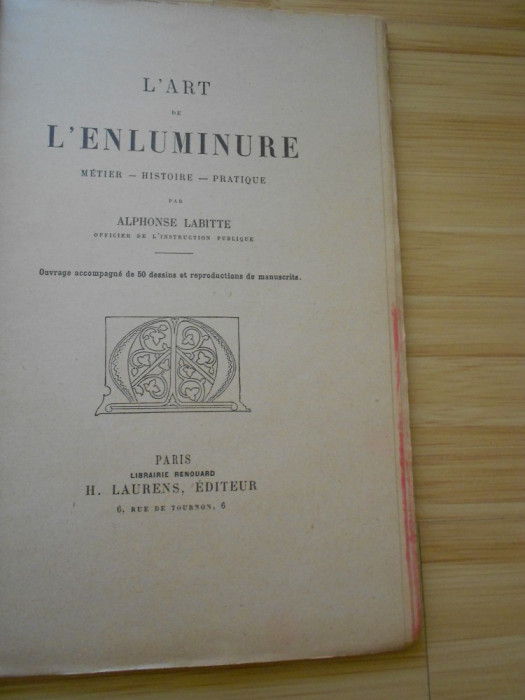ALPHONSE LABITTE--MANUAL DE PICTURA - 1893 - IN FRANCEZA
