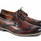 Pantofi barbati casual - eleganti din piele naturala maro - Oxford 500VIS
