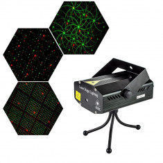 Proiector laser cu senzor de sunet, joc de lumini multicolor, pentru interior foto
