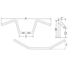 Ghidon ATV/QUAD TRW otel superbike sportive 22 mm culoare crom foto