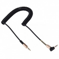 Cablu audio spiralat TRS 3.5 mm Tata-Tata 1m Spring foto