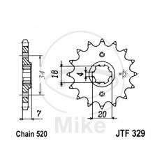 Pinion fata 520 Z13, foto