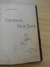 OCTAVIAN GOGA--CANTECE FARA TARA - 1916--PRINCEPS foto