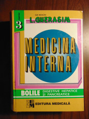 Medicina interna, vol 3: bolile digestive, hepatice, pancreatice - L.Gherasim foto