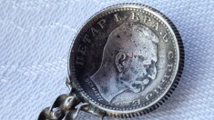RARA Lingurita argint Cupa moneda PARA 1912 SERBIA maner Filigran de COLECTIE foto